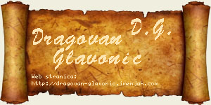 Dragovan Glavonić vizit kartica